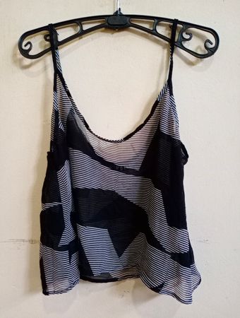 Volcom Damen Sheer Graphic Print Spaghetti Strap Tank Top
