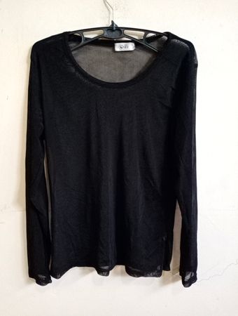 C.F.2 Black Mesh Langarmoberteil