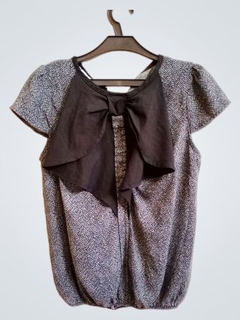 Rinascimento Black Bow Detail Top