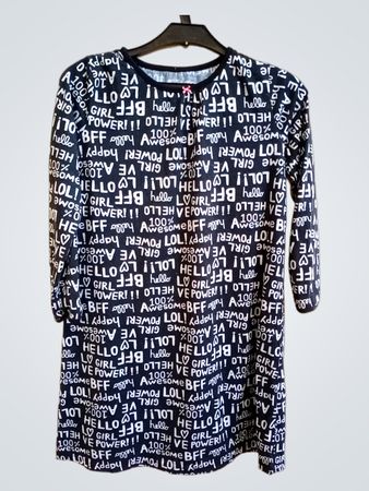 Mädchen 8-10 "Hallo" & "BFF" Print Kleid