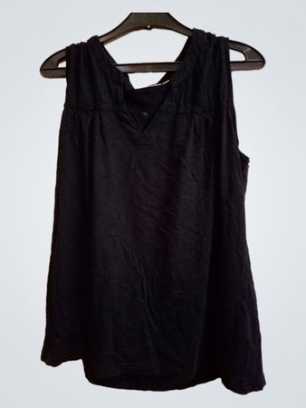 Yessica Schwarzes Ärmelloses Top
