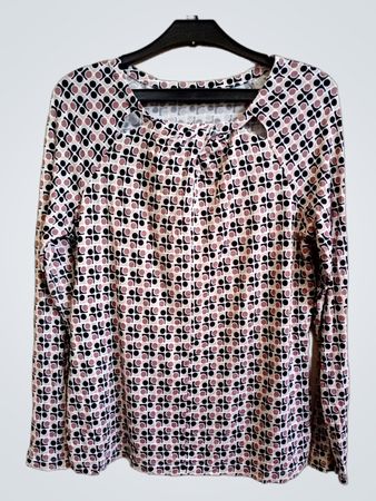 TAIFUN Damen Geometrischer Druck Langarmshirt