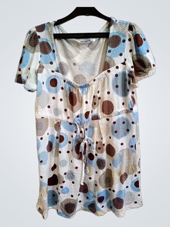 Basic Line Freizeitkleid mit punktmuster