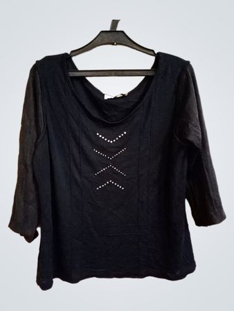 Programma Black Embellished Top