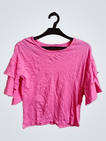 Orchester Pink Rüschensleeve Top