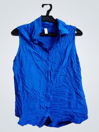 AMISU Ärmelloses Button-Up Hemd