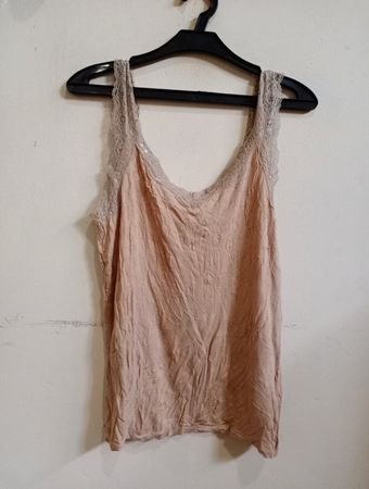 Pieces Damen Tanktop mit Spitzenbesatz
