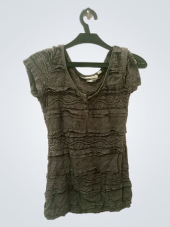 L.O.G.G. Graues Spitzenröckchen T-Shirt