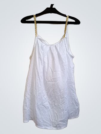Orsay Weißes Cami-Top mit goldenen Trägern