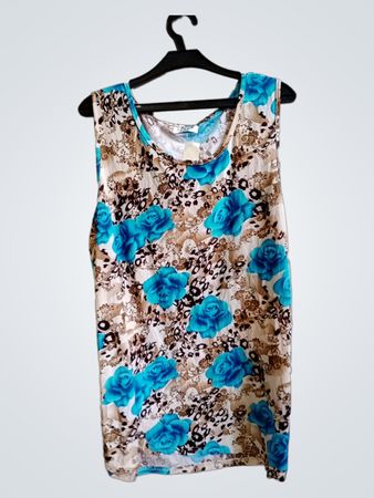 JIADE Ärmelloses Blumendruck-Top