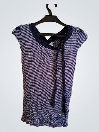 H&M Gestreiftes Top mit Cap-Ärmeln