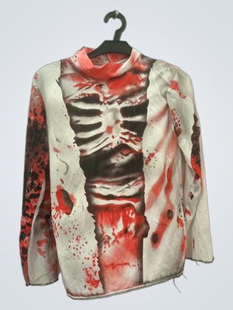Blutiges Skelett-Druck Langarmshirt