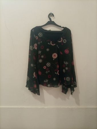 Dorothy Perkins Schwarze Blumenmuster Bluse