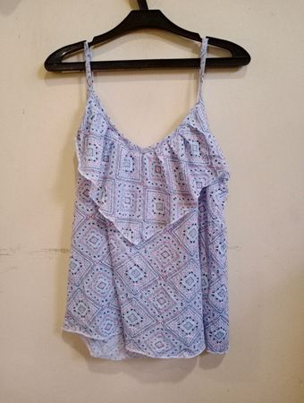 Frauen Spaghetti-Träger Tanktop mit geometrischem Druck