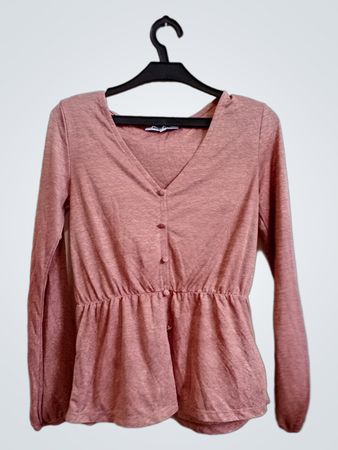 ABOUT YOU Rose Langarm-Peplum-Top