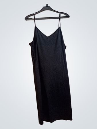 Schwarzes Spaghetti-Trägerkleid