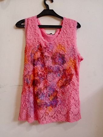 Ja Pink Lace Floral Tank Top