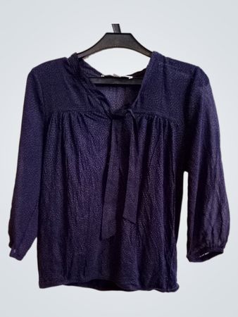 Loft Petite marineblaue bedruckte Bluse