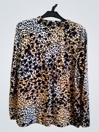 C&A Damen Langarm Leopardenmuster Oberteil