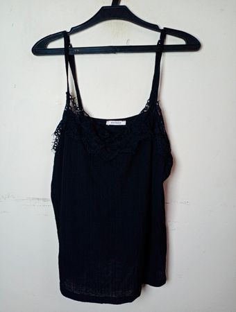Orsay Schwarzes Spitzenbesatz Cami Top