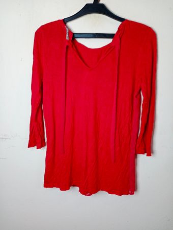 ORSAY Rote Langarmdurchsichtige Bluse
