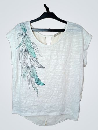 Orsay Weißes Feder-Druck T-Shirt