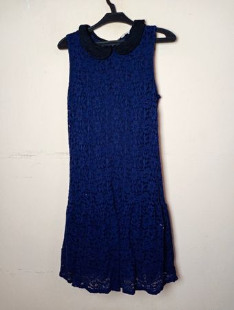 Naf Naf Navy Blue Lace Dress