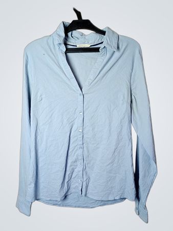 Cache Cache hellblau gestreiftes Button-Down-Hemd