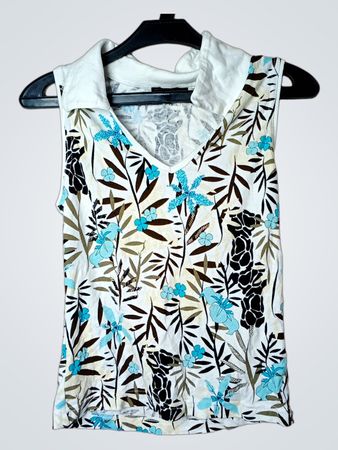 CPM Collection Ärmelloses Oberteil mit Blumenmuster