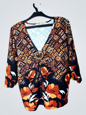 ZENDRA PLUS Damen Gedruckte Bluse