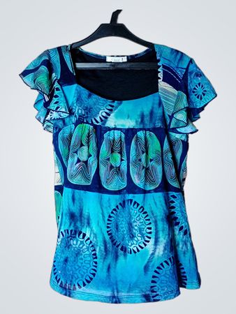 Dressbarn Bedrucktes Kurzarm-Oberteil