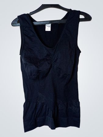 Skin to Skin Schwarzes ärmelloses Tanktop