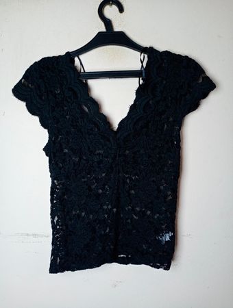 Ambiance Black Lace V-Neck Top