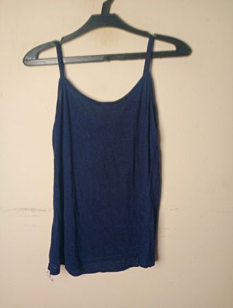 Navy Blau Spaghetti-Träger Tanktop