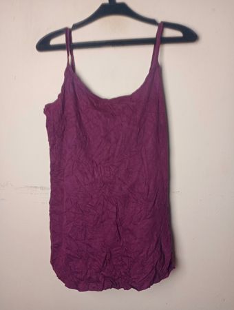 Vissae Purple Spaghetti Strap Tank Top