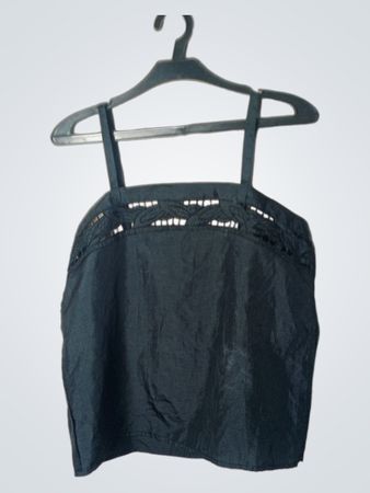 C&A schwarzes Spaghettiträgershirt
