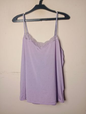 Mey Purple Lace Trim Cami