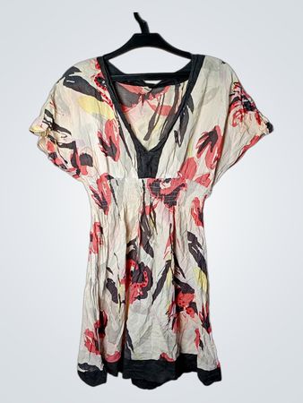 Marks & Spencer Floral Print Shirred Waist Dress
