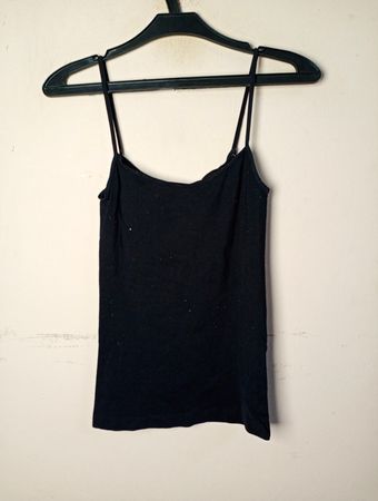 Schwarze Spaghetti-Träger-Camisole
