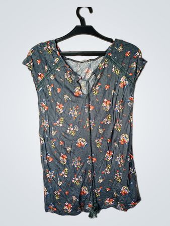 Orsay Floral Print Kurzarm Tunika Kleid