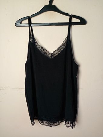 Pimkie schwarzes Spitzenbesatz-Cami-Top