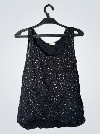CAMATEU Schwarzes Tanktop mit Blumenmuster