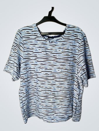 Barbara Lebek Blau Gestreiftes Top