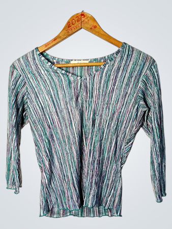 Klass Damen Falten Gestreiftes Top