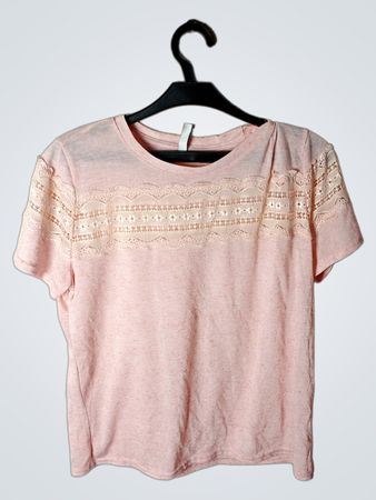 Colosseum Pink Lace Detail T-Shirt