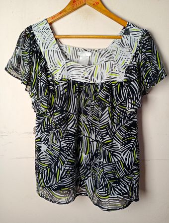 Worthington Petite Small/Chico Shell/Tela 100% Polyester Bluse