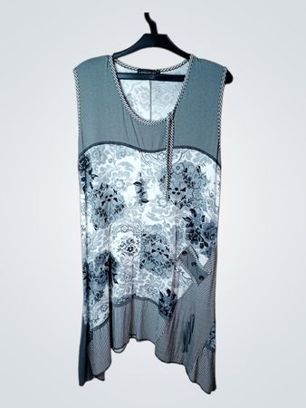 VETISTYLE PARIS Ärmelloses Kleid mit Blumenmuster