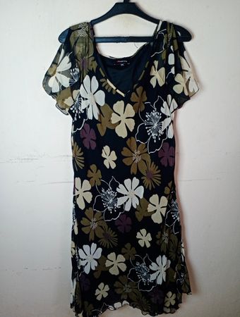 FABIANI Damen Blumenmuster Kleid Größe 44