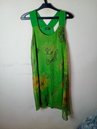 CHISU Grünes Blumendruckkleid