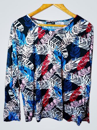 Janina Feather Print Langarmshirt